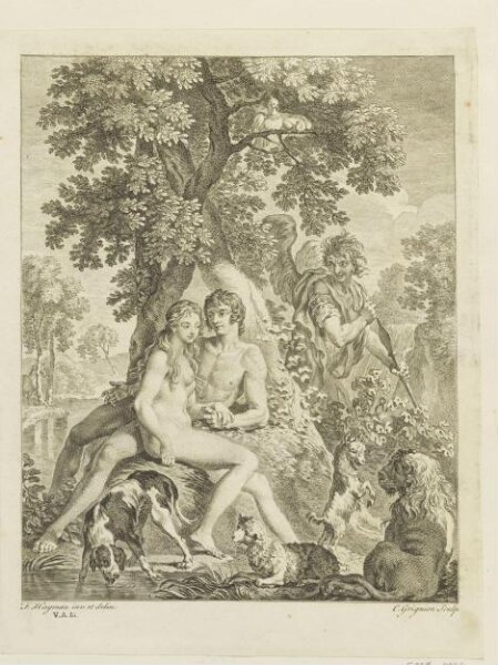 Francis Hayman, Satan watching Adam and Eve