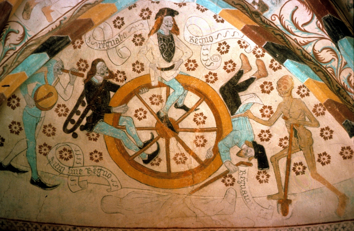 Ola Ehn, Painting of Albertus Pictor, Harkberga Church, Uppland 1975