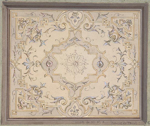 Jules-Edmond-Charles Lachaise, Design for a Study Ceiling