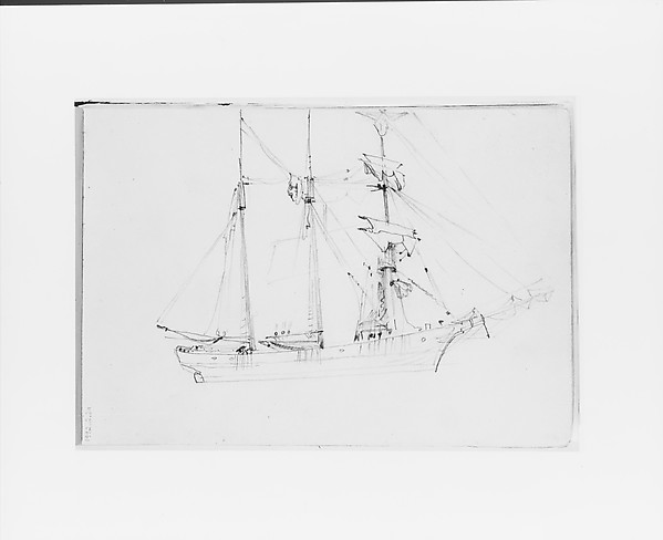 William Trost Richards, Ship Study (from Sketchbook X)
