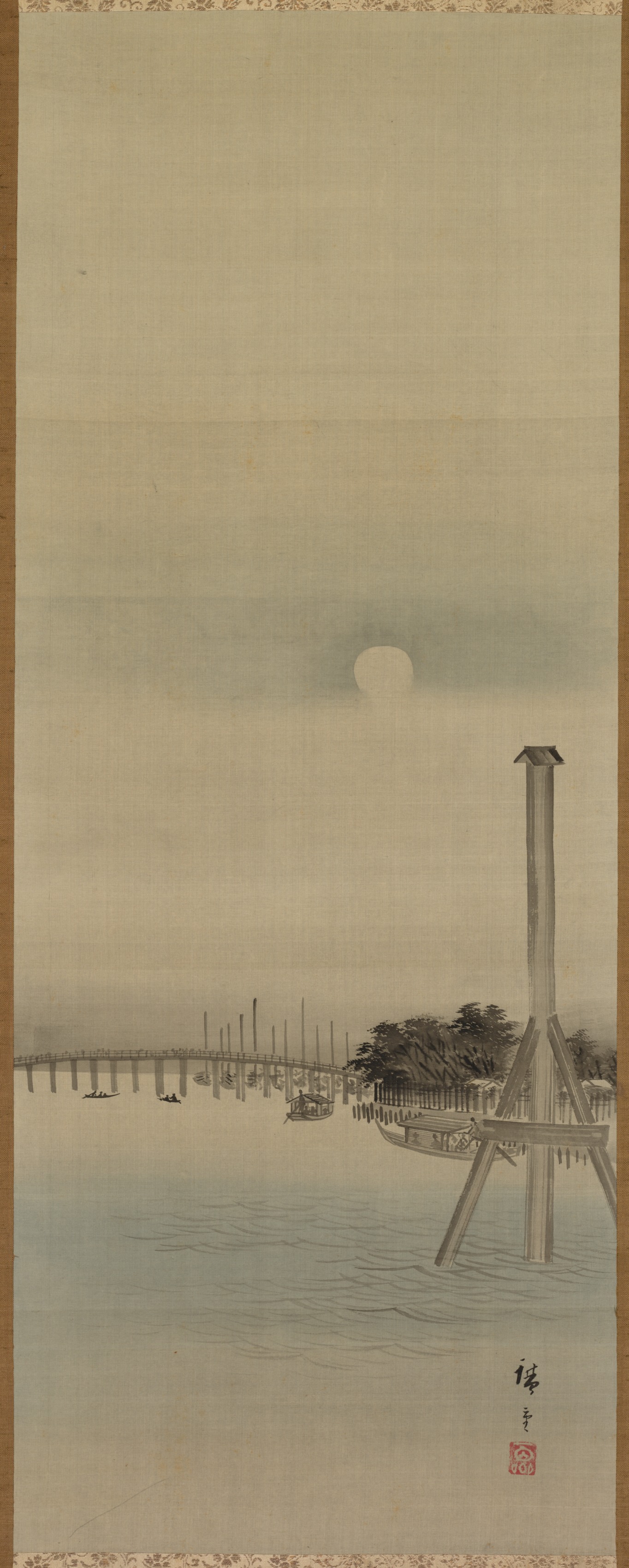 Utagawa Hiroshige, Night Scene on the Sumida River
