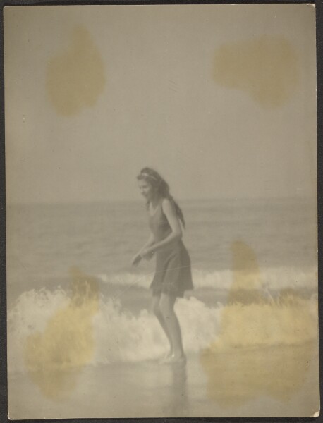 Louis Fleckenstein, [Woman Standing in Surf]