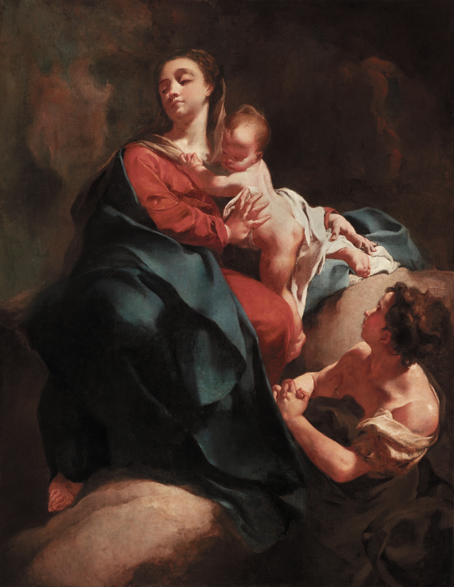Giovanni Battista Piazzetta, Madonna and Child with an Adoring Figure