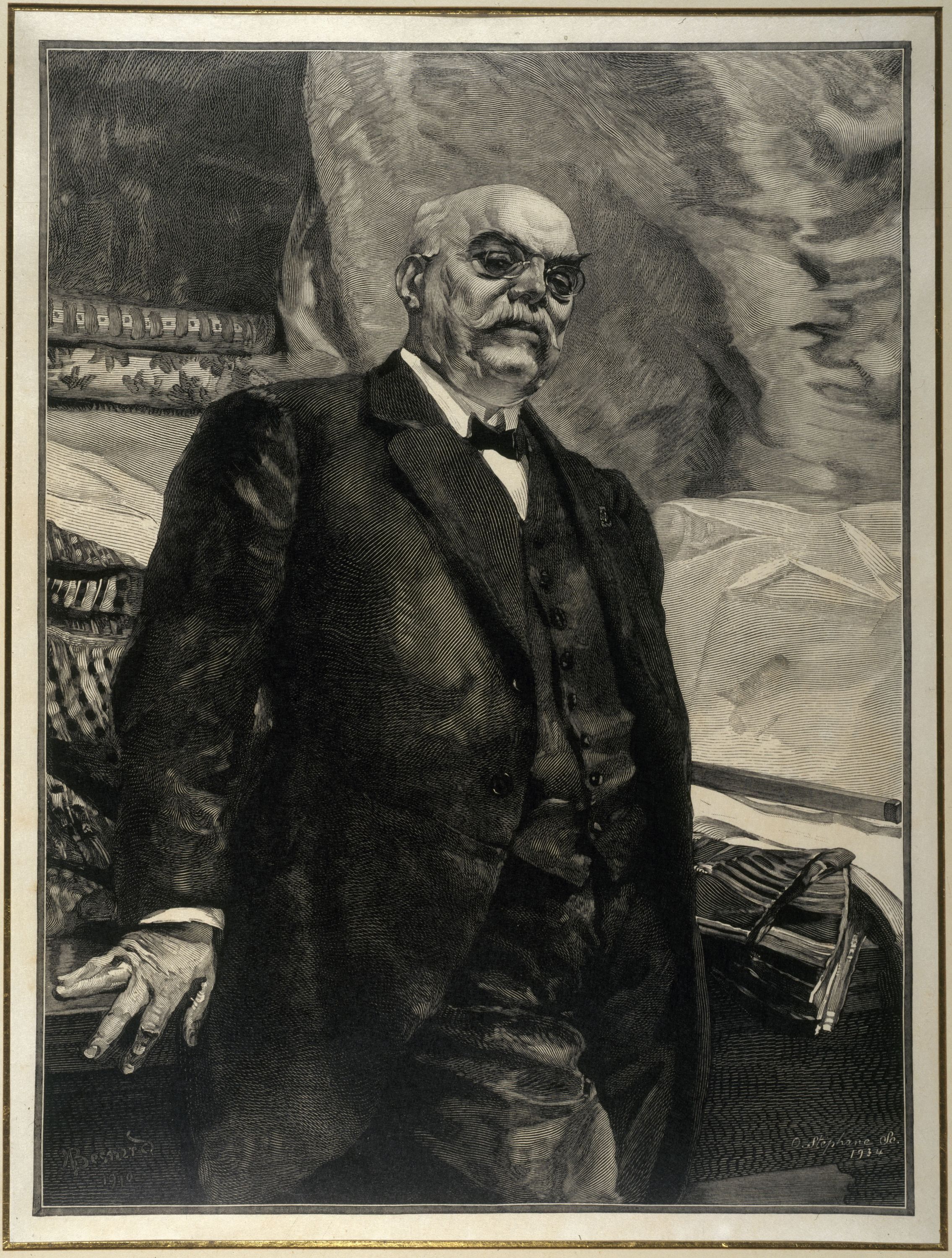 O. Stephane, Portrait d'Ernest Cognacq