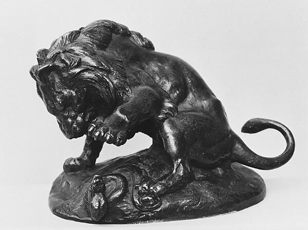 Antoine-Louis Barye, Lion and Serpent no. 3 (sketch)