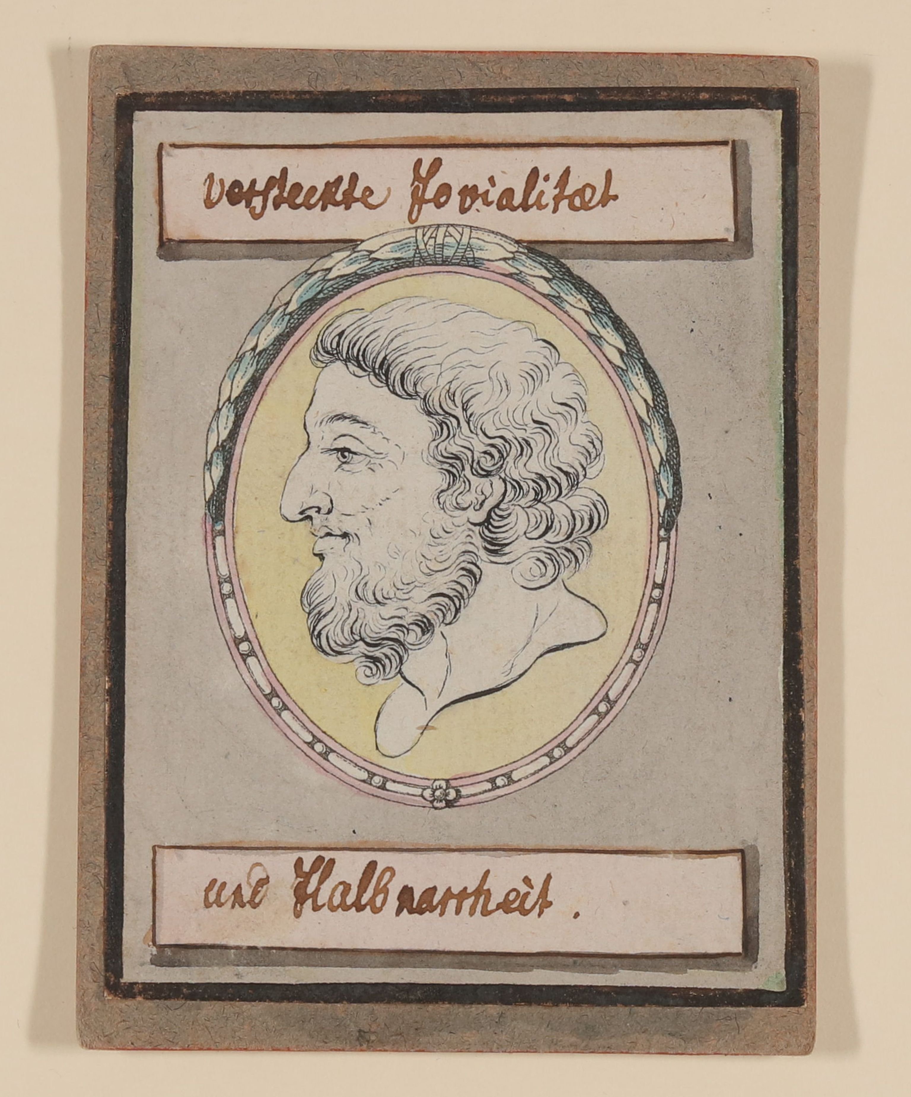 Johann Caspar Lavater, "versteckte Jovialitaet und Halbnarrheit" [Teil der Serie "Umrisse Koepfe"]