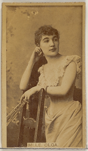Allen & Ginter, Mlle. Olga, from the Actors and Actresses series (N45, Type 8) for Virginia Brights Cigarettes