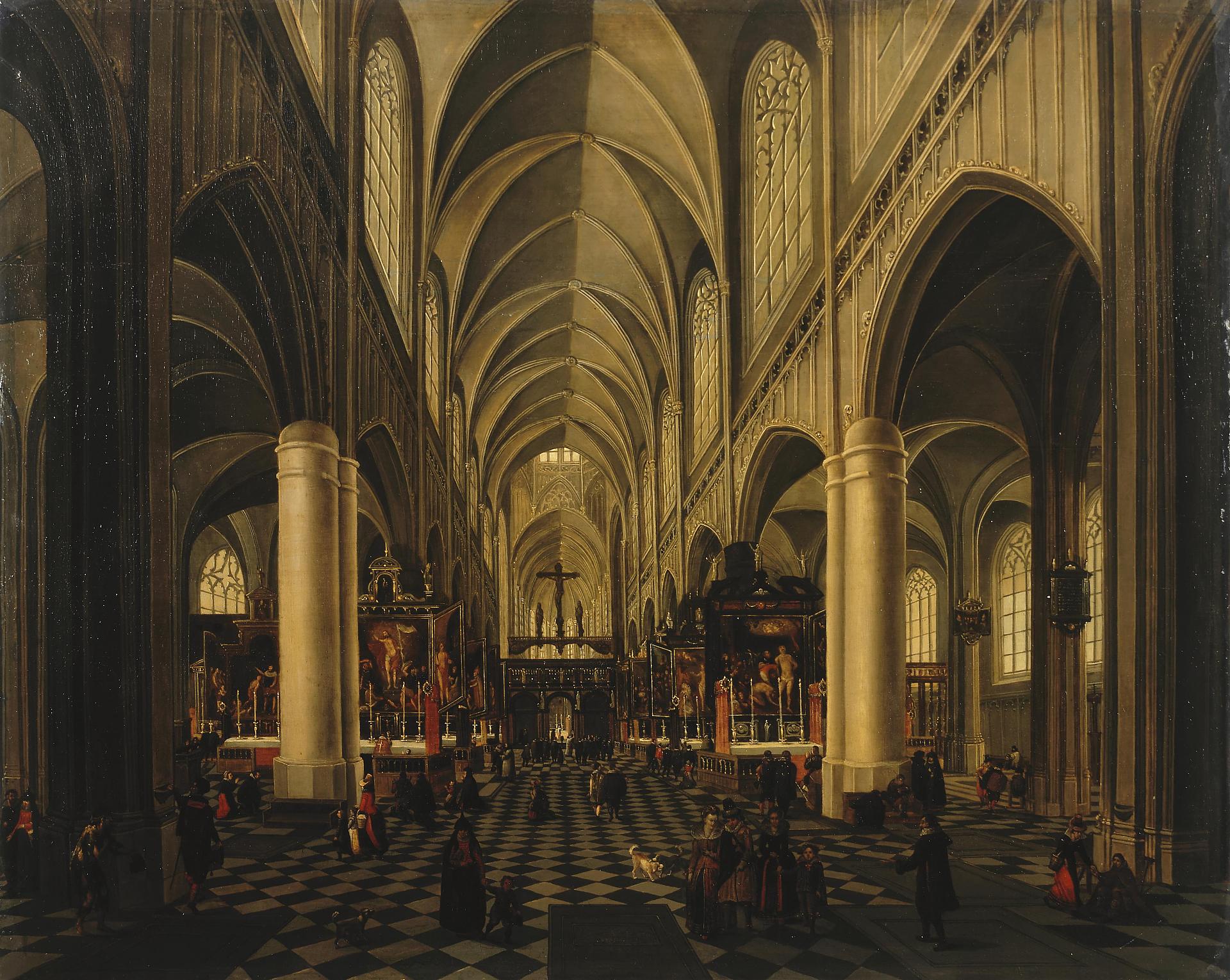 Pieter Neefs the Elder, Interior of a Gothic Church