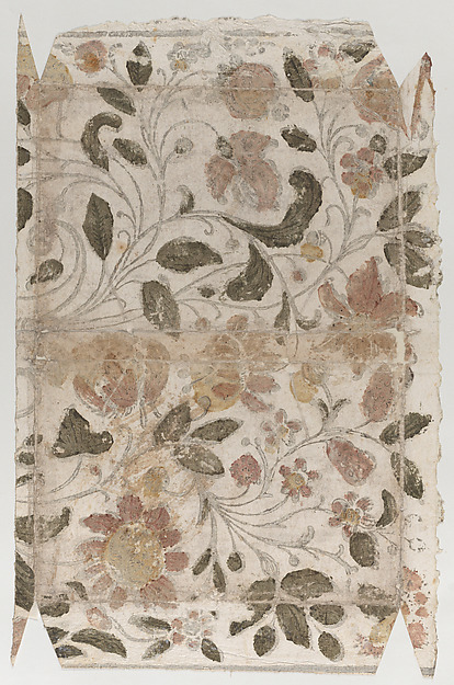 Anonymous, Book cover with overall floral pattern