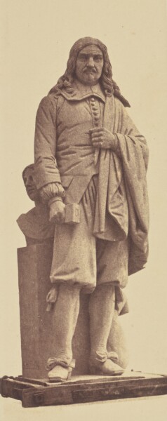 Édouard Baldus, ["Sarrazin", Statue by Aristide Husson, Decoration of the Louvre, Paris]