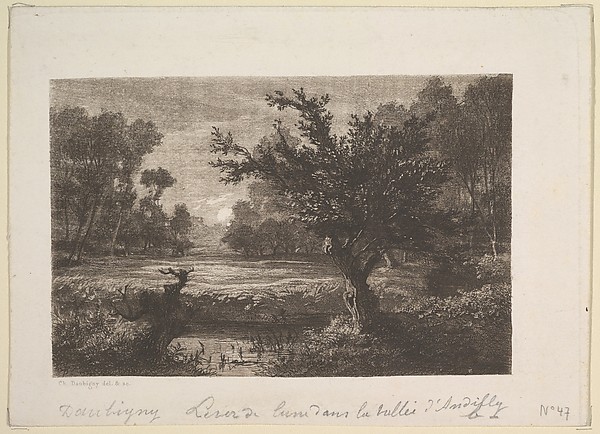 Charles-François Daubigny, Moonrise in the Valley of the Andilly
