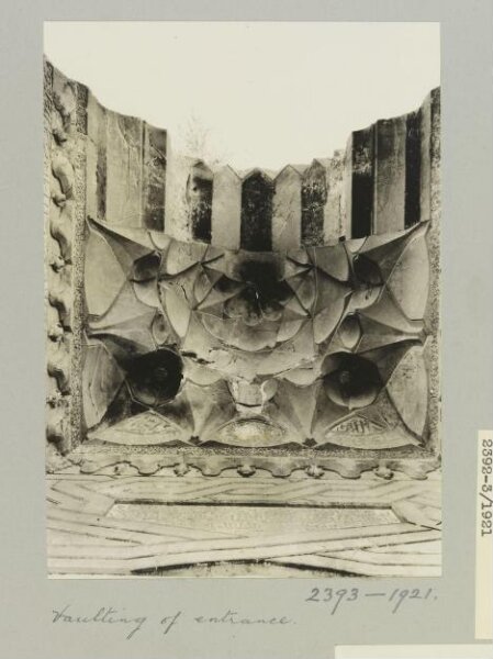 K.A.C. Creswell, The Vaulting of the Entrance of the Shrine of al-Husayn, Aleppo