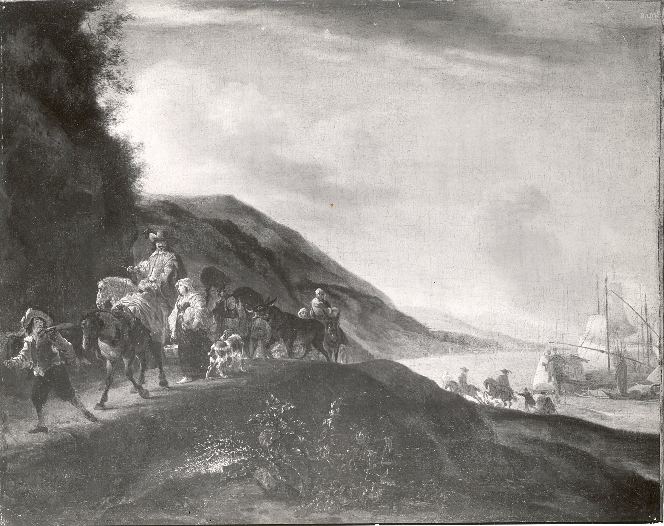 Jan Baptist Weenix, caravane near the shore
