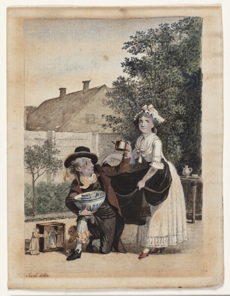 Jens Juel, En scene fra P. A. Heibergs skuespil "Chinafarene"