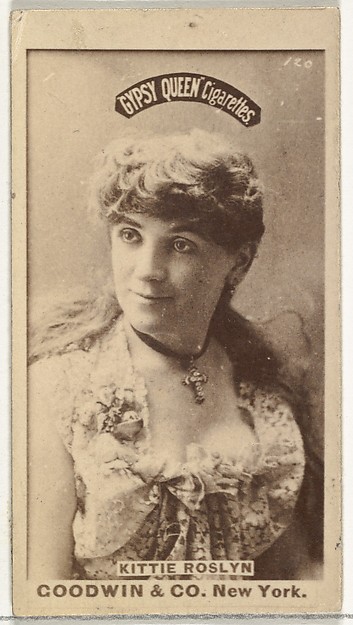 Goodwin & Company, Kittie Roslyn, from the Actors and Actresses series (N171) for Gypsy Queen Cigarettes