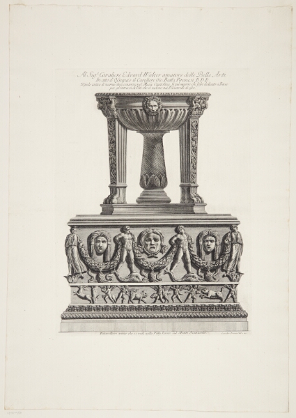 Giovanni Battista Piranesi, Samme marmortrefod som i forrige blad, set fra en anden vinkel