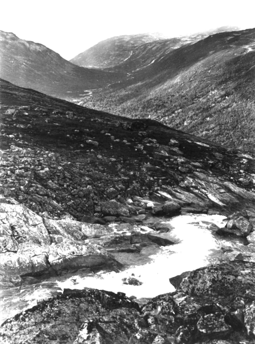 Anna Grostøl, Skjåk, Oppland 1941. Oversiktsbilde fra Sota.
