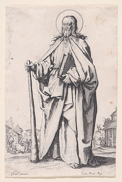 Jacques Callot, St. James Minor, from "Les Grands Apôtres Debout, Représentant Le Sauveur, La Bienheureuse Marie et Les Saints Apôtres" (The Large Standing Apostles, Representing The Savior, The Blessed Mary and The Apostles)