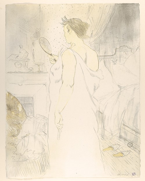 Henri de Toulouse-Lautrec, Looking in a Mirror, from "Elles"