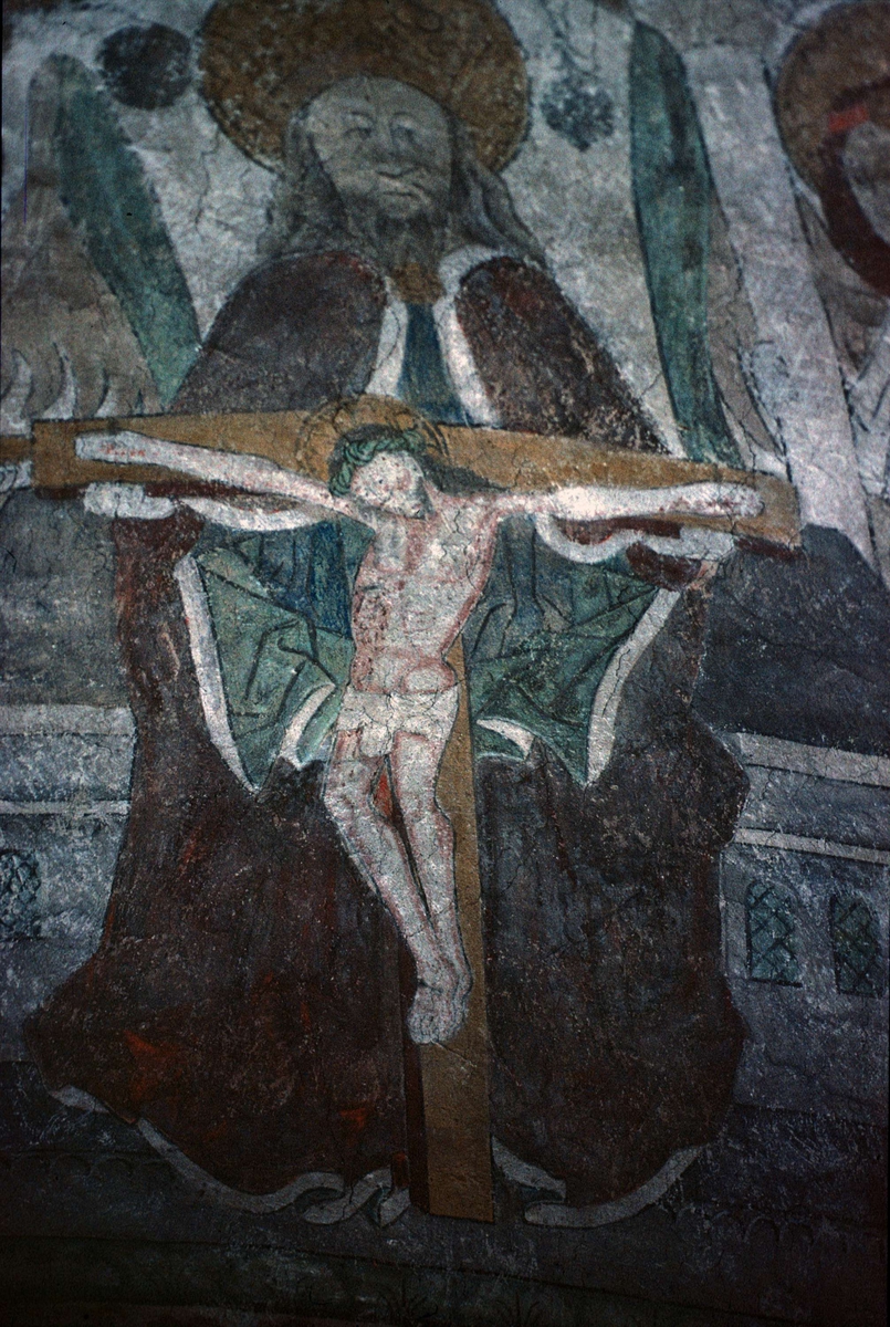 Rune Hammarling, Kalkmålning i Viksta kyrka, Viksta socken, Uppland 1986