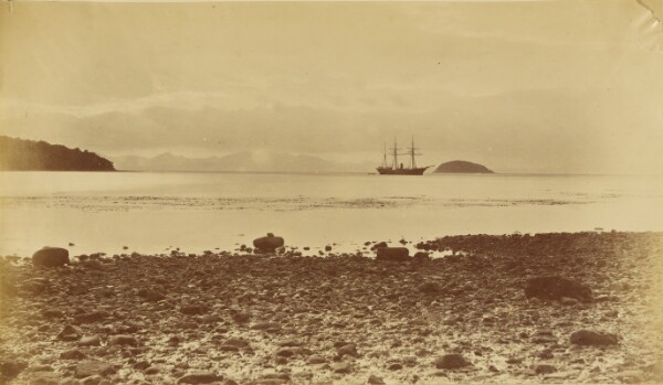 Unknown, [Seascape with sailing ship, possibly in South America]