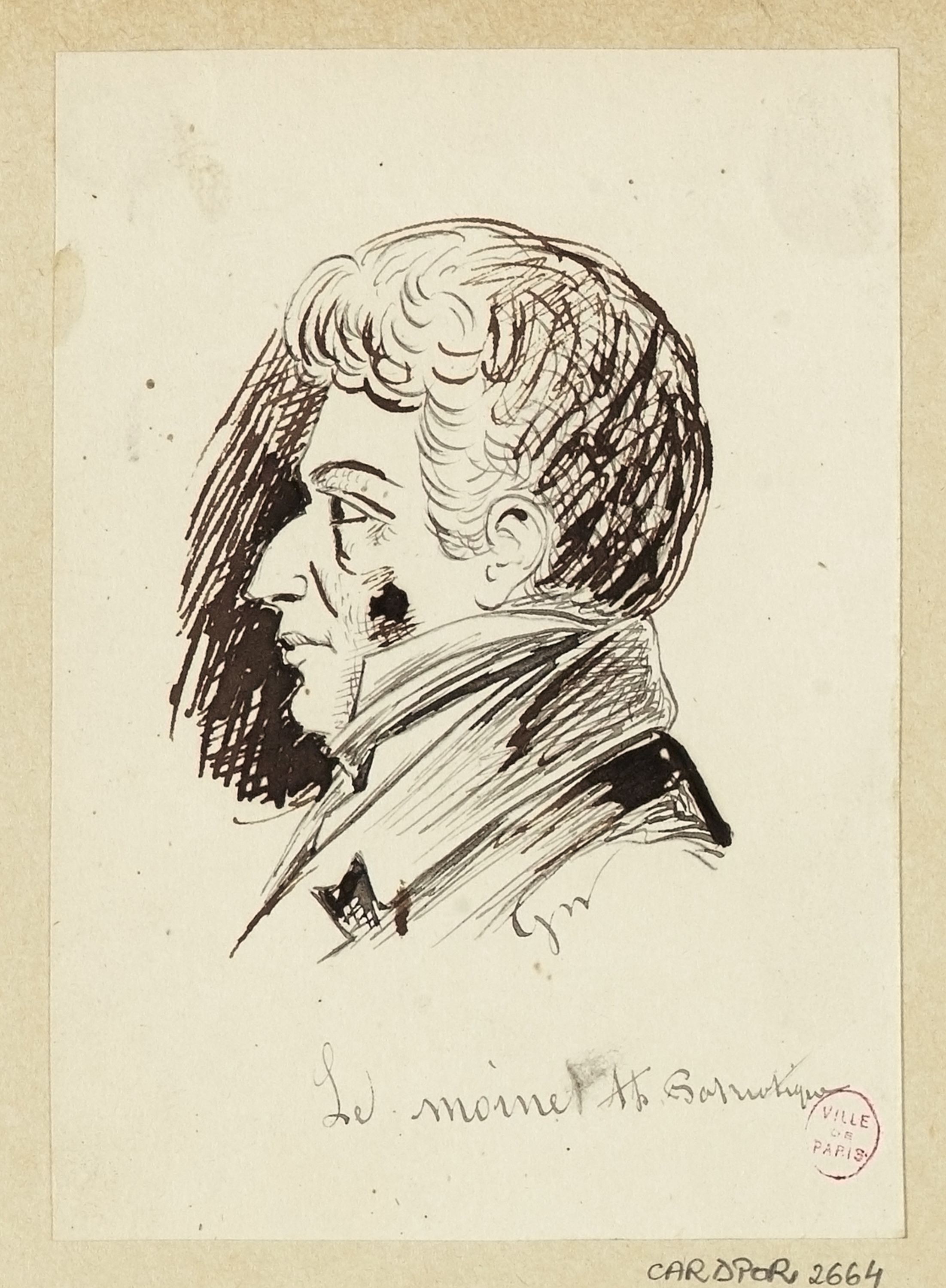 Anonyme, Portrait de profil de l'acteur Lemoine, Théâtre Patriotique