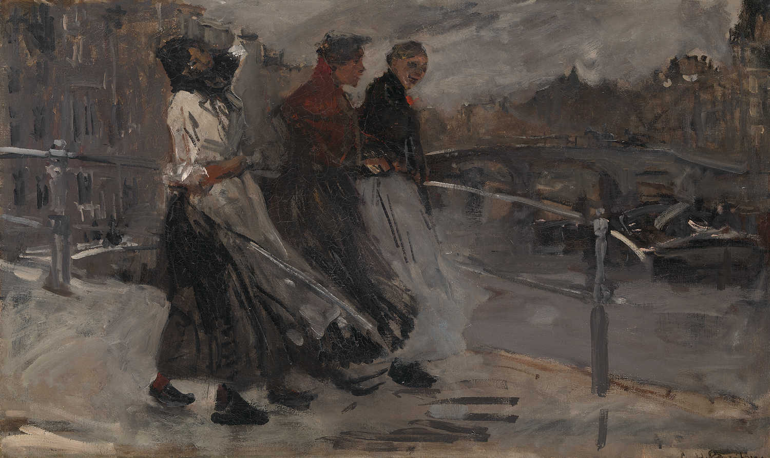 George Hendrik Breitner, Drie vrouwen op een brug