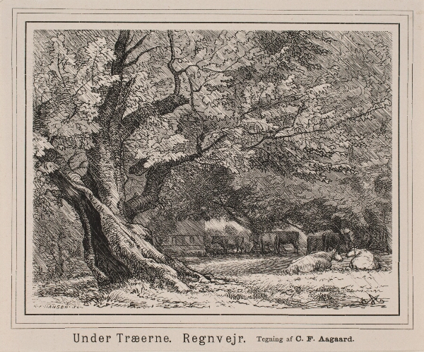 H.P. Hansen, Under Træerne. Regnvejr.