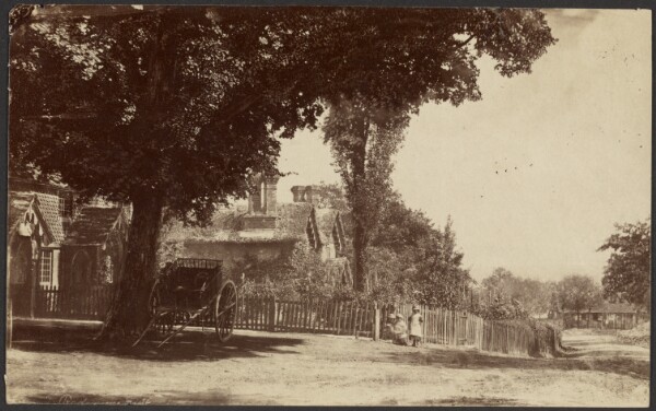 Unknown, [Street Scene with Cart and Children]