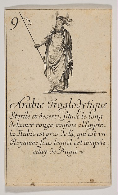 Stefano della Bella, Arabie Troglodytique, from "Jeu de la Géographie"