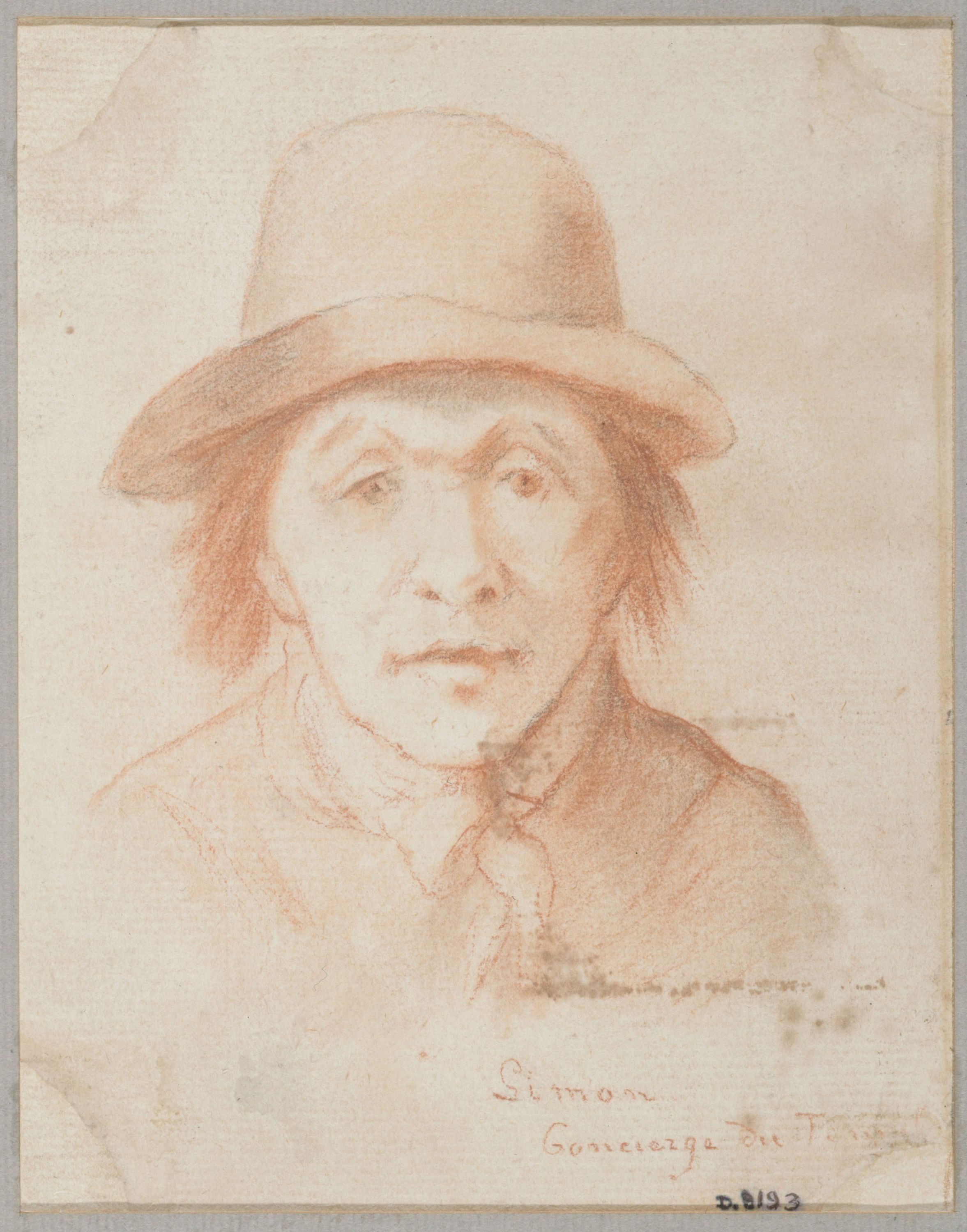 Anonyme, Portrait de Simon, concierge du Temple.