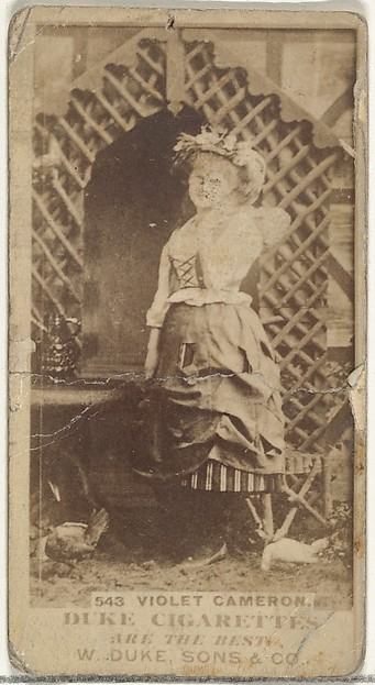 W. Duke, Sons & Co., Card Number 543, Violet Cameron, from the Actors and Actresses series (N145-7) issued by Duke Sons & Co. to promote Duke Cigarettes
