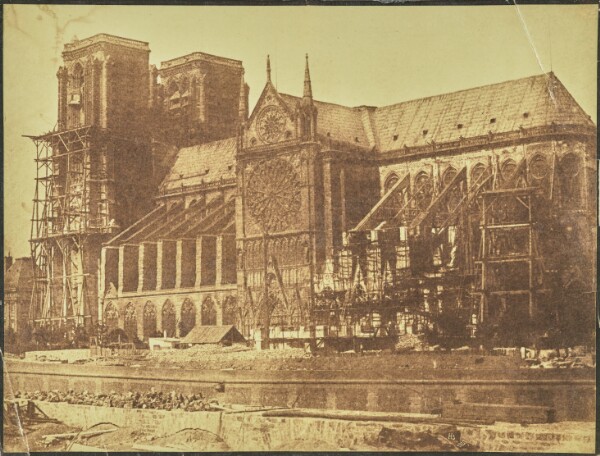 Hippolyte Bayard, [South side of Notre-Dame, Paris, during Restoration]