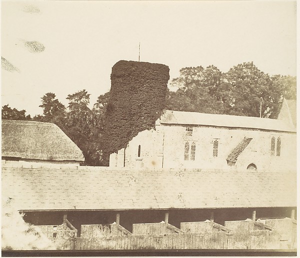 Unknown, [Stables and Ivy Covered Tower]