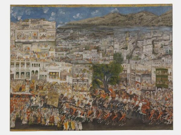 Unknown, A Procession of Ghazi ud-Din Haider through Lucknow