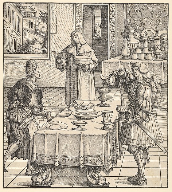 Hans Burgkmair, The White King Learning to Conduct a Kitchen, from Der Weisskunig
