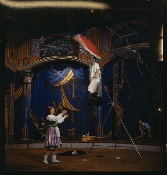 Hinde, John Wilfrid, Clown performing on a tightrope