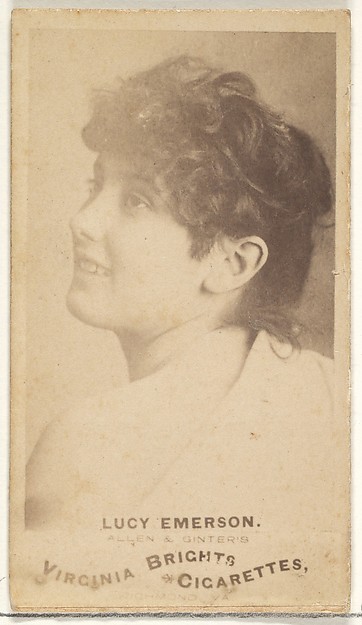 Allen & Ginter, Lucy Emerson, from the Actors and Actresses series (N45, Type 1) for Virginia Brights Cigarettes