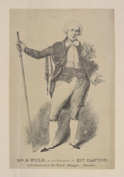 Unknown, Portrait of Mr G. Wild in the character of Kit Clayton