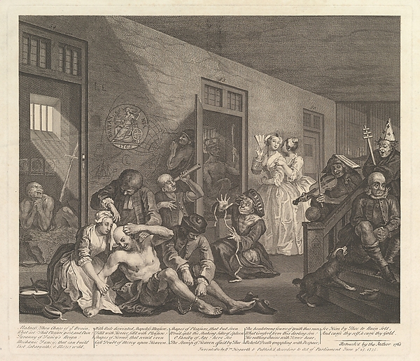 William Hogarth, A Rake's Progress, Plate 8