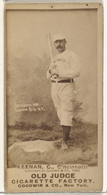 Goodwin & Company, James William "Jim" Keenan, Catcher, Cincinnati, from the Old Judge series (N172) for Old Judge Cigarettes