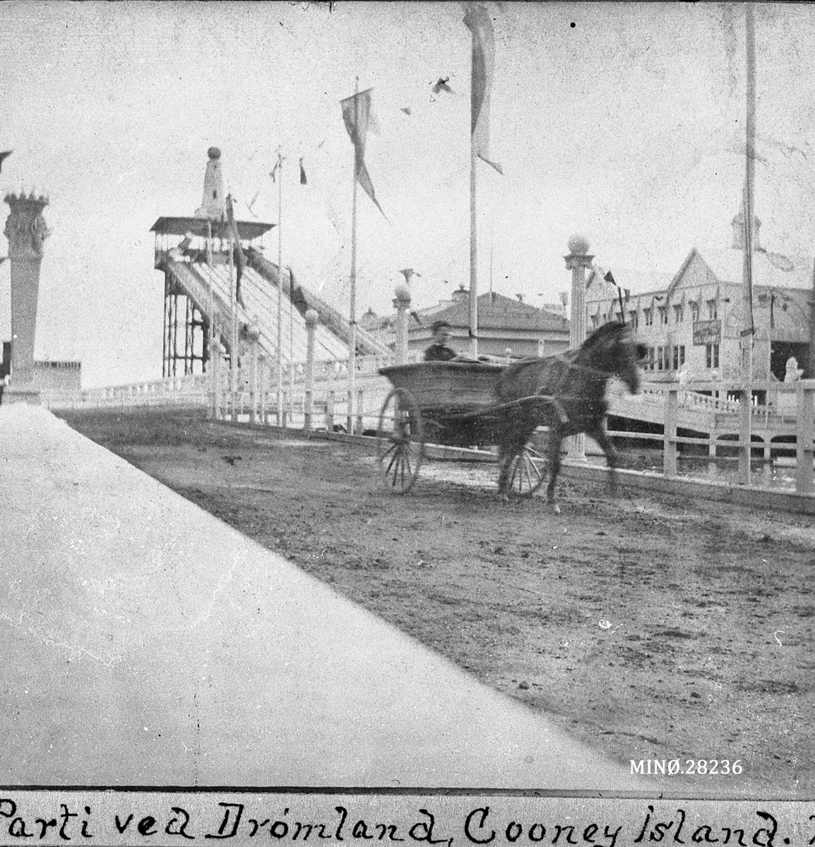 Rugsveen, Johan, Undseth, Parti ved Drømland, Cooney Island New York