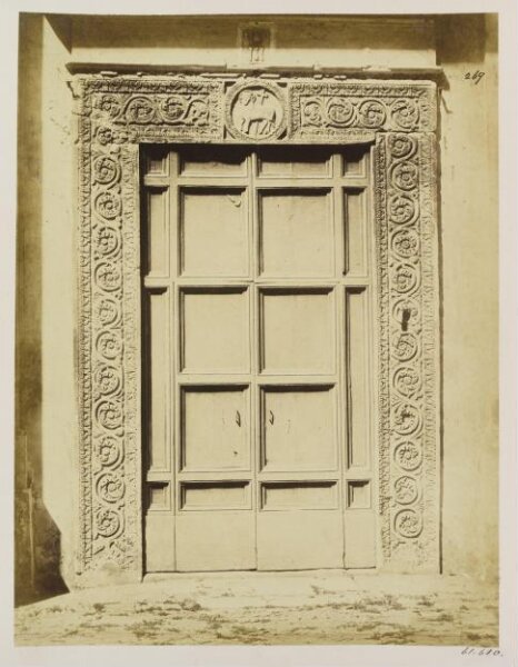 Parker, John Henry, Churches - Doorway of the Church of S. Stephen in the Leonine City, or Borgo (S. Stefano dei Mori), c. A.D. 1200.