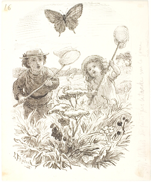 Lorenz Frølich, De to børn fanger sommerfugle