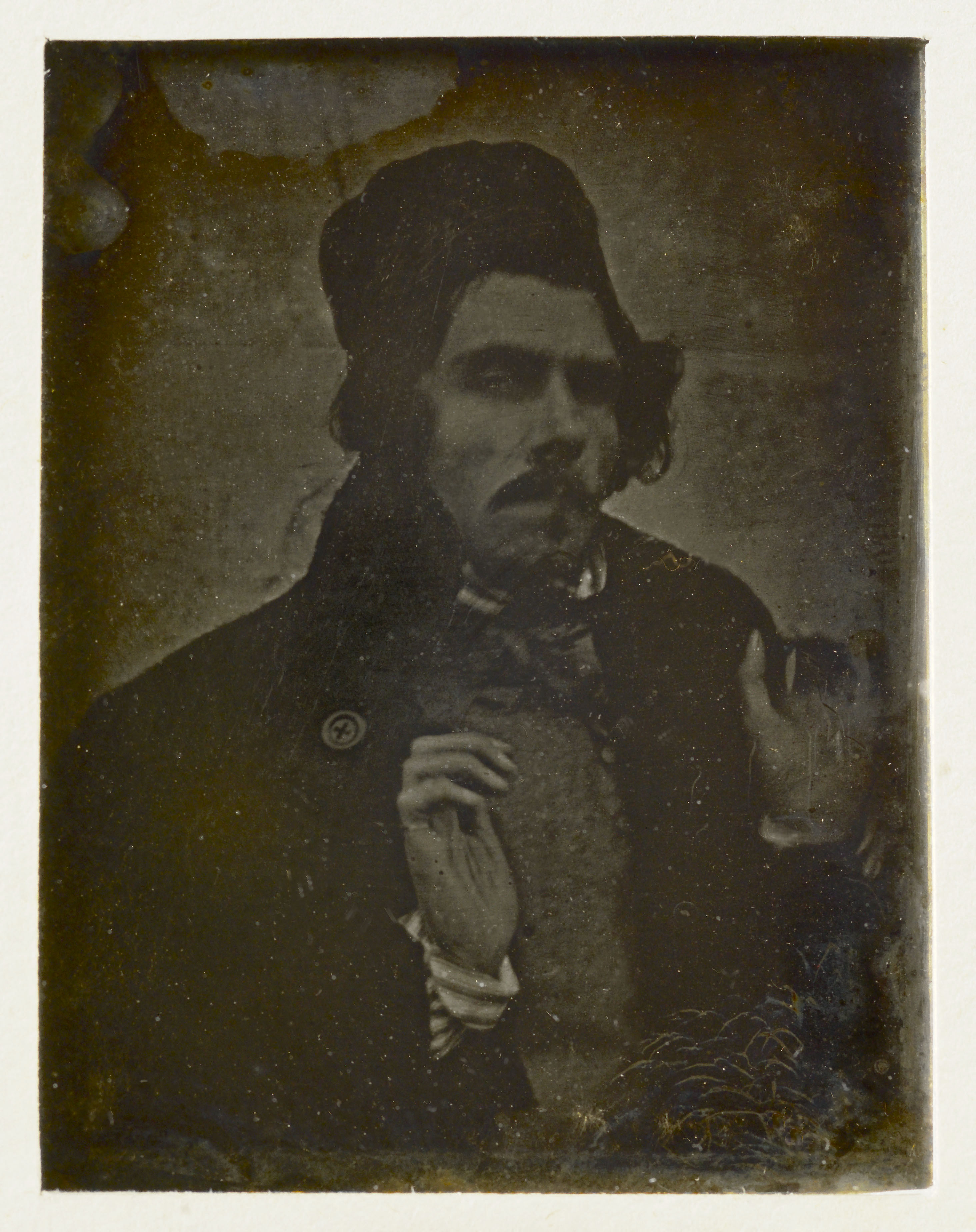 Léon Riesener, Portrait d'Eugène Delacroix les mains levées