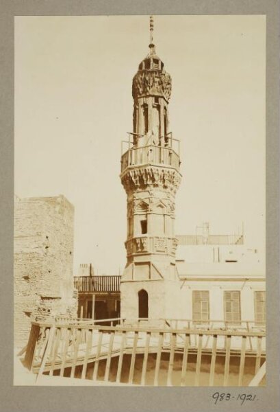 K.A.C. Creswell, Minaret of the mosque and sabil of Mamluk Sultan al-Zahir Muhammad Said Jaqmaq, Cairo