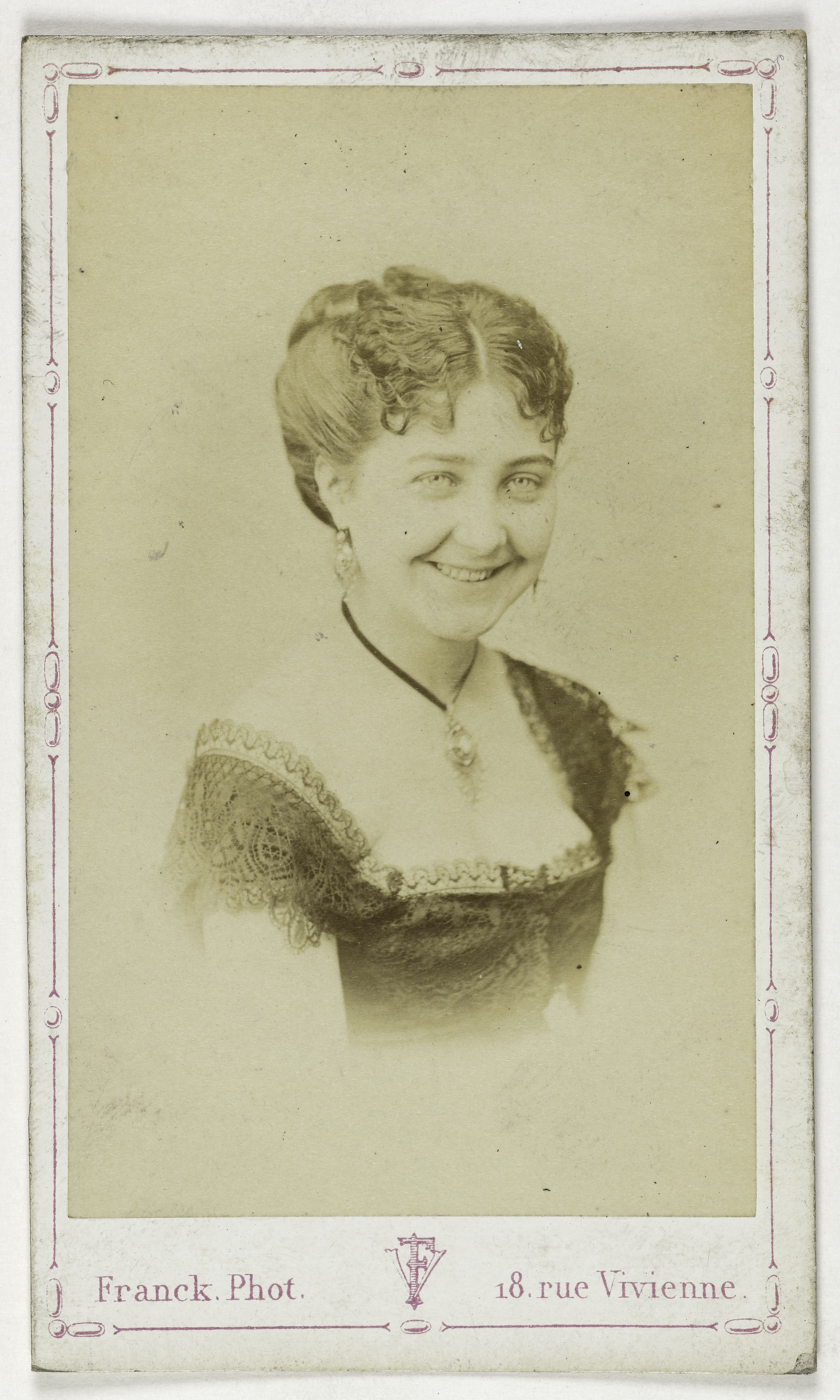 Franck, Portrait de Helmont, dite Marie (M. Hassenbut), actrice