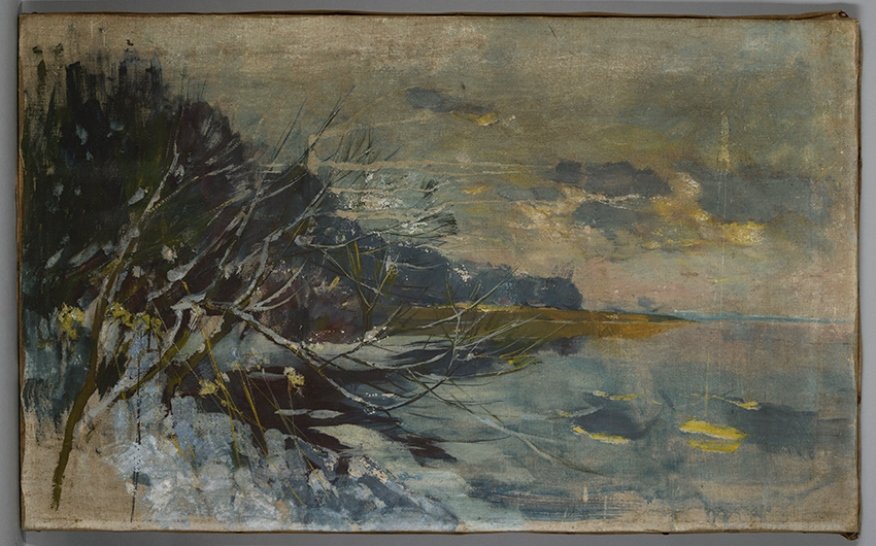 Karl Hagemeister, Wintertag bei Geltow, um 1895