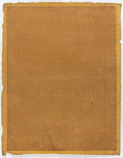 Anonymous, Sheet with an overall honeycomb pattern