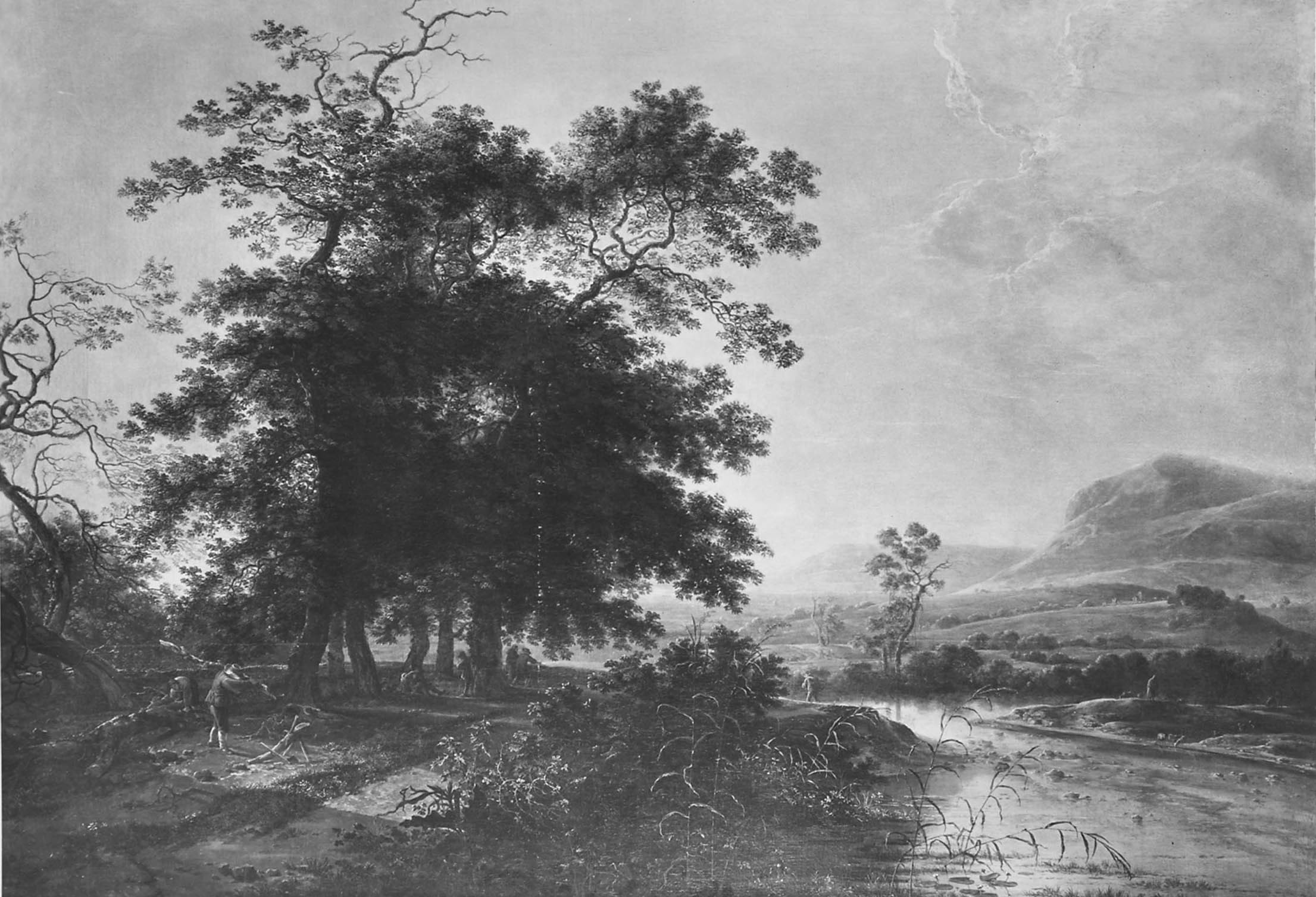 Herman Saftleven, Landschaft bei Sonnenuntergang